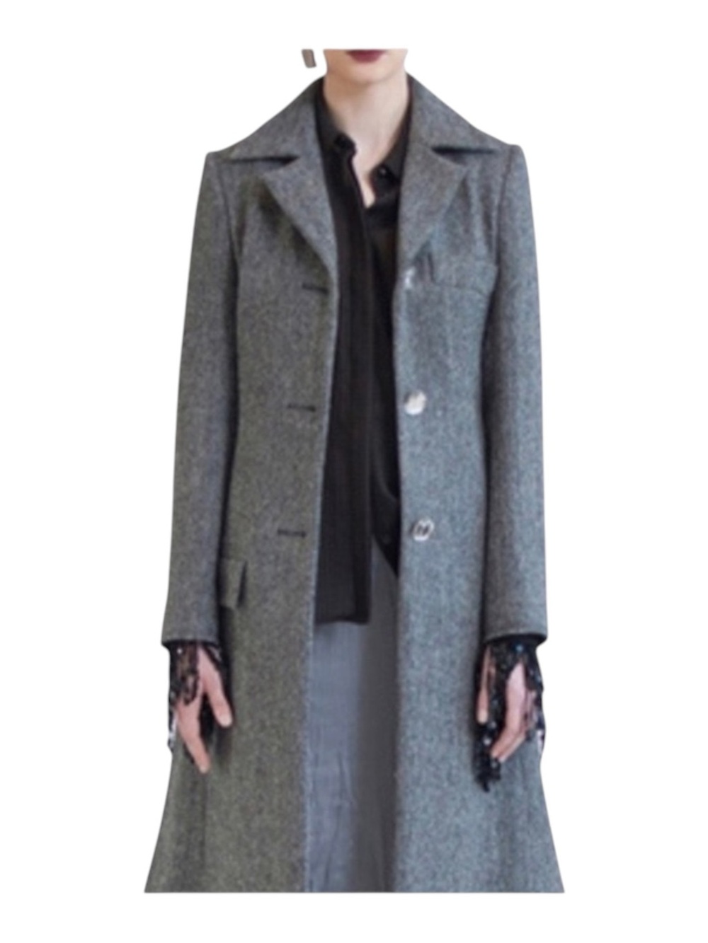 Luxury: Isa Arfen Ready To Wear ꧁ That 90'S Shirt Plaid Wool Sequins ꧂ Hot Choc - Picture 4 of 17